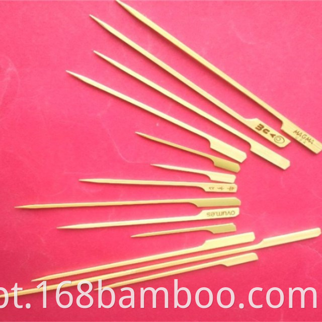 Bamboo skewer with custom logo